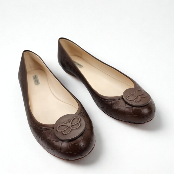 Bottega Veneta Brown Quilted Leather Flats Size 38 – Unused with Box - Picture 2 of 12